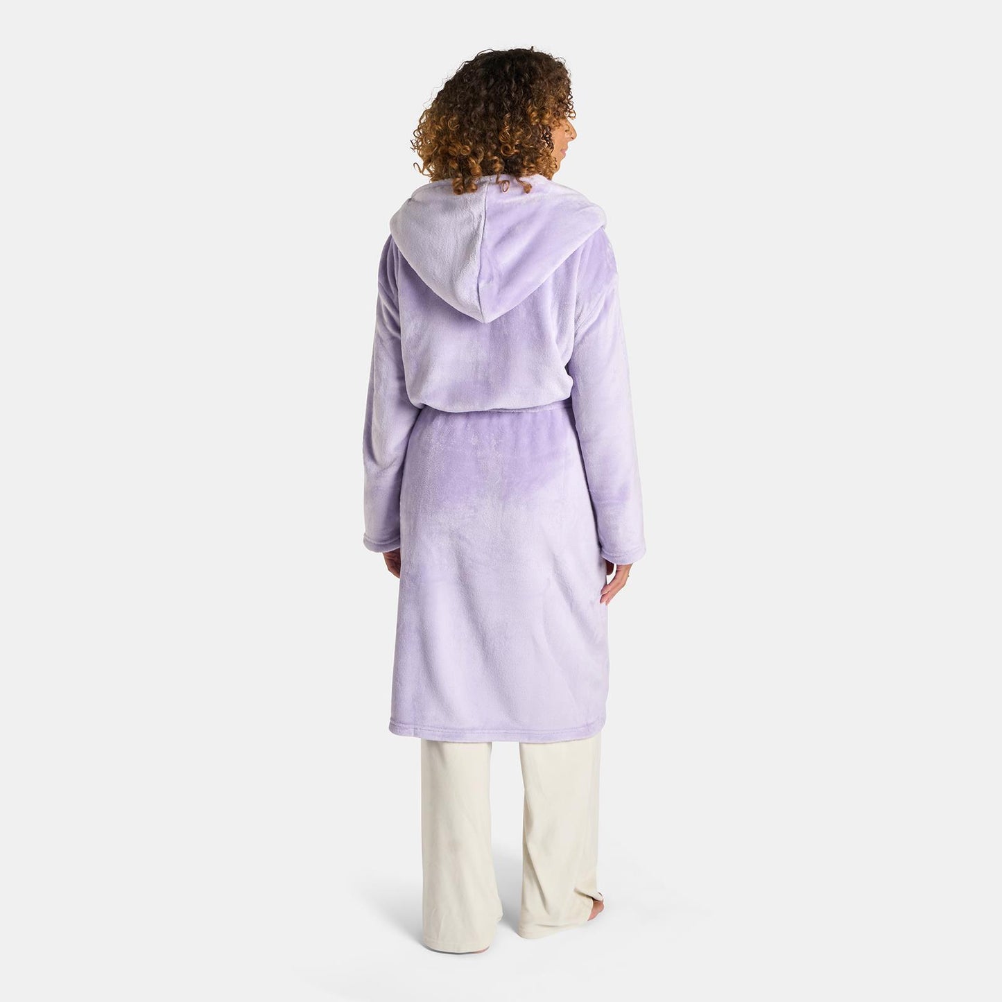 OHS Flannel Dressing Gown Soft Fleece Adults Unisex Thermal Winter Bathrobe