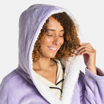 OHS Flannel Dressing Gown Soft Fleece Adults Unisex Thermal Winter Bathrobe