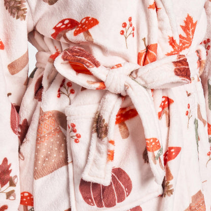 OHS Flannel Dressing Gown Soft Fleece Adults Unisex Thermal Winter Bathrobe