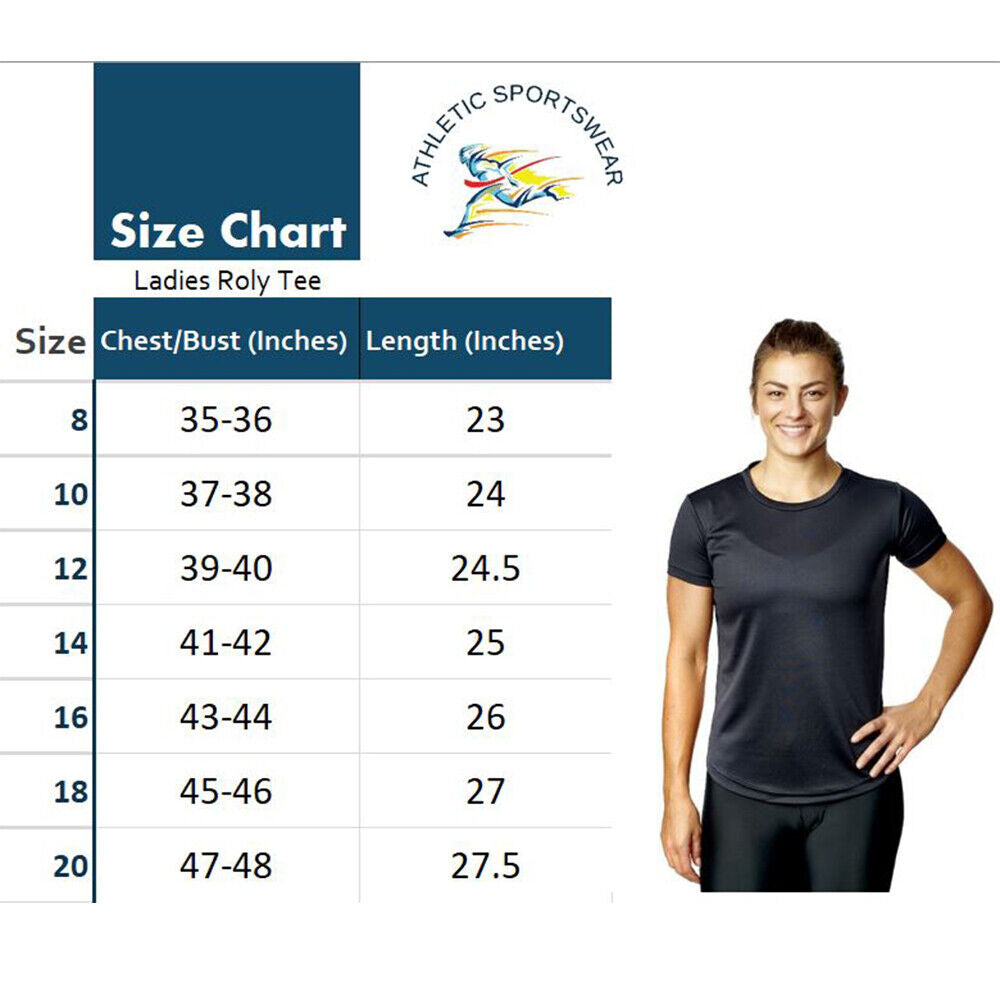 Running T-Shirt Short Sleeve Women Size 8-20 Top Sports Wear Quality Training